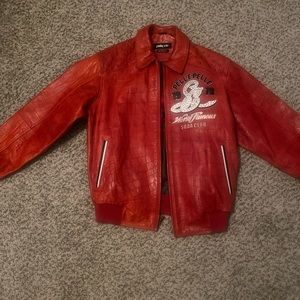 Red Leather Pelle Pelle coat